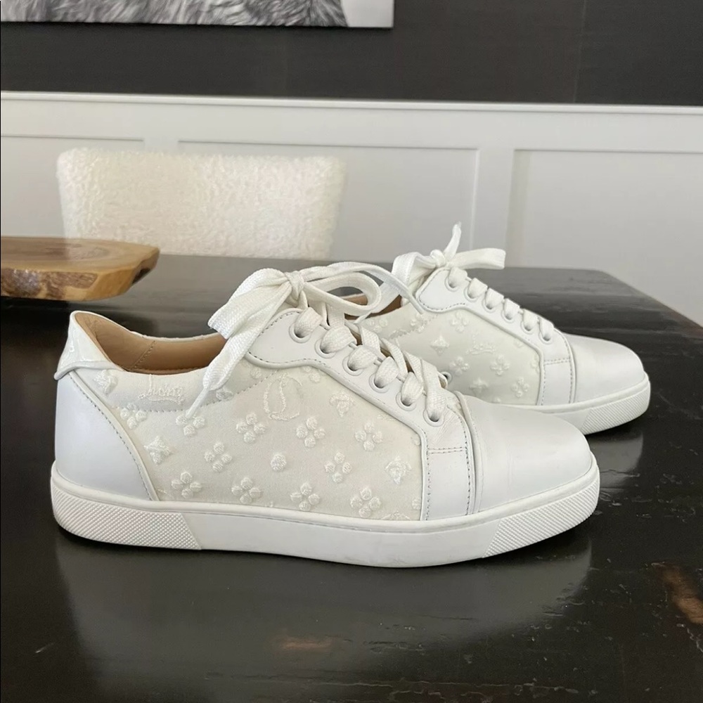 Christian Louboutin Vieira Floral sneaker tennis shoe 36 1/2